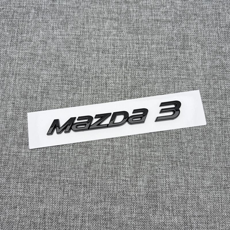 Mazda 3 Czarny Tylny Klapa Bagażnika "Czarny Wojownik" SKYACTIV Naklejka na Bagażnik