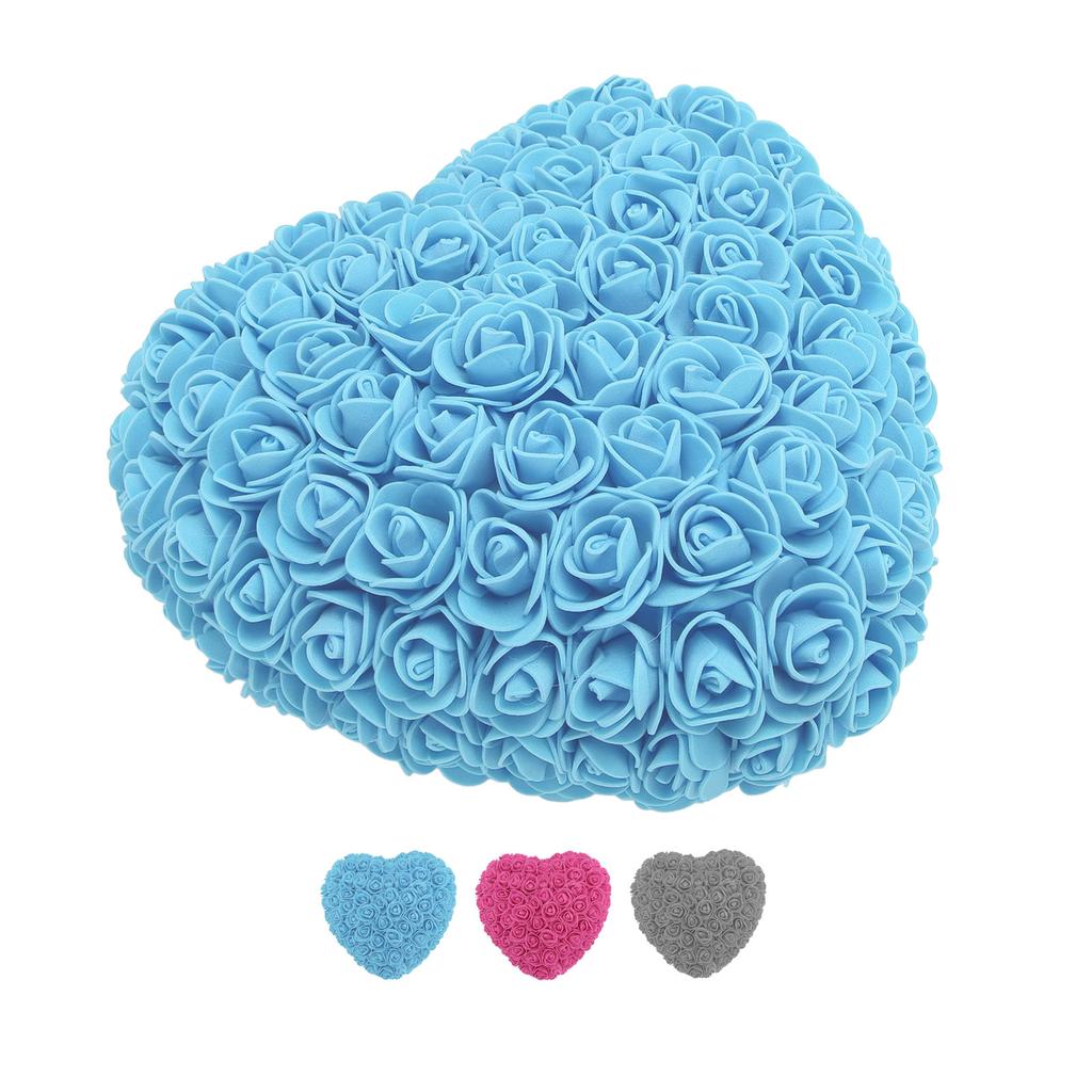 Foam Fake Roses Handcrafted Romantic Decorative Heart Shape Artificial Roses with String Light for B