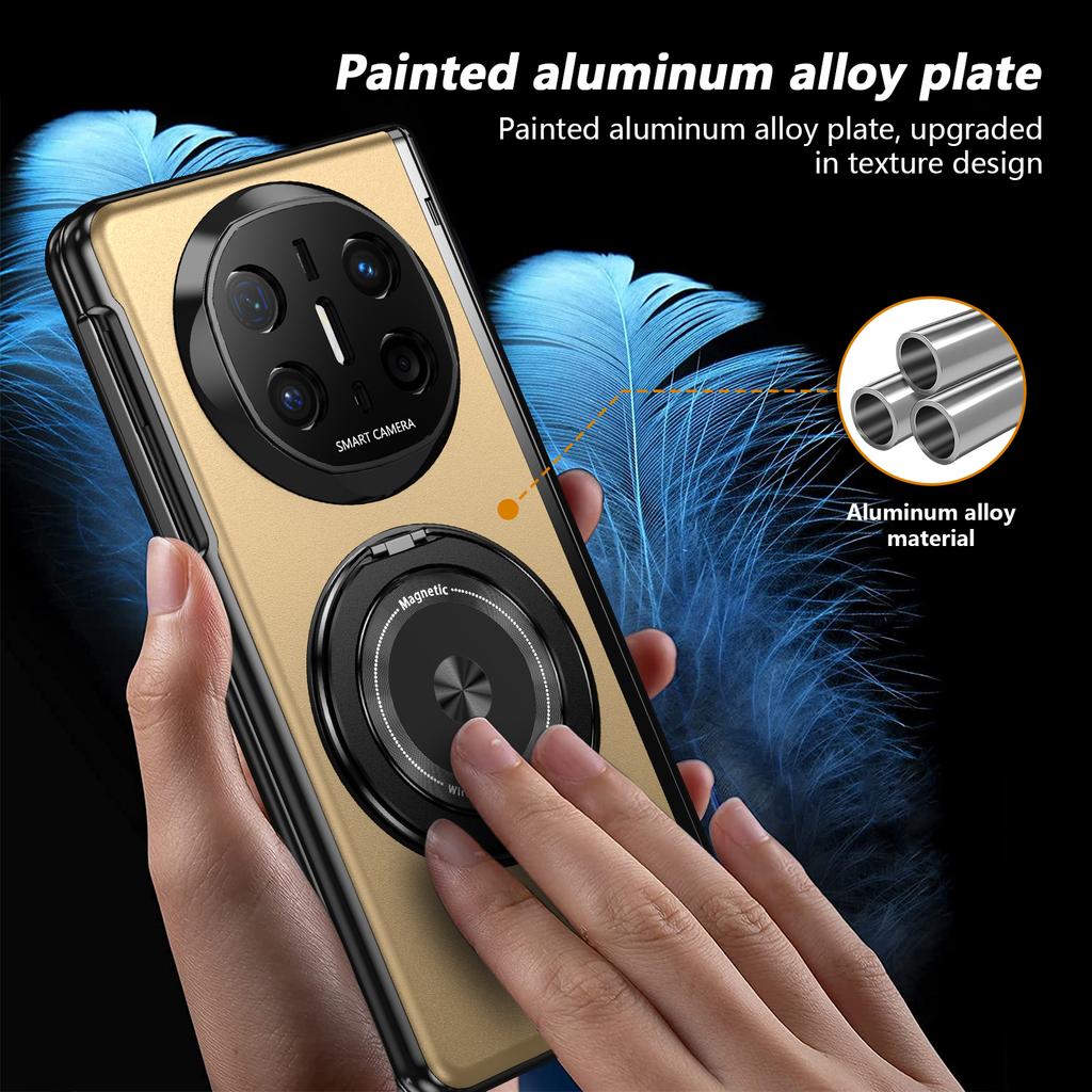 2700 Gass Strong Magnetic 360 Stand Ring Case for Huawei Mate X5 X6 XT Ultimate- Metal Hinge Protection with Screen Protector