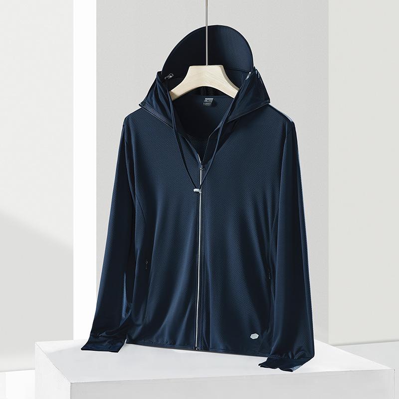 

Detachable Brim UV Protection Ice Silk Jacket - Unisex Breathable Fishing Skin Wear L