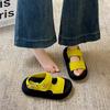 Velcro Thick-soled Heightening Sports Sandals Women's 2025 Summer New Models Step On Shit Feeling with Skirt Beach Sandals