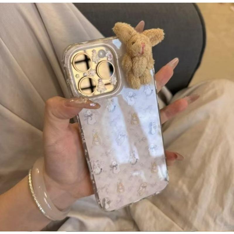 Cute Rabbit Foundation Suitable for Apple 16promax Mobile Phone Case IPhone 15 New Model 13