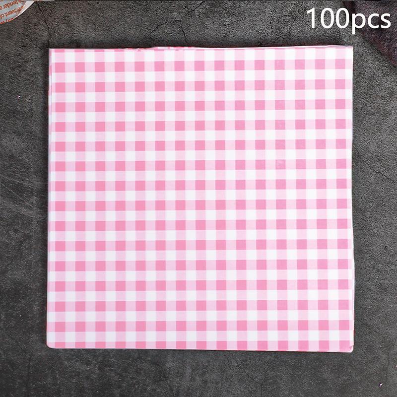 

100 шт. жиронепроницаемая бумага для сэндвичей, упаковочная бумага, 7 цветов, листы вощеной бумаги для барбекю, пикника, фестиваля, вечеринки, фаст-фуда