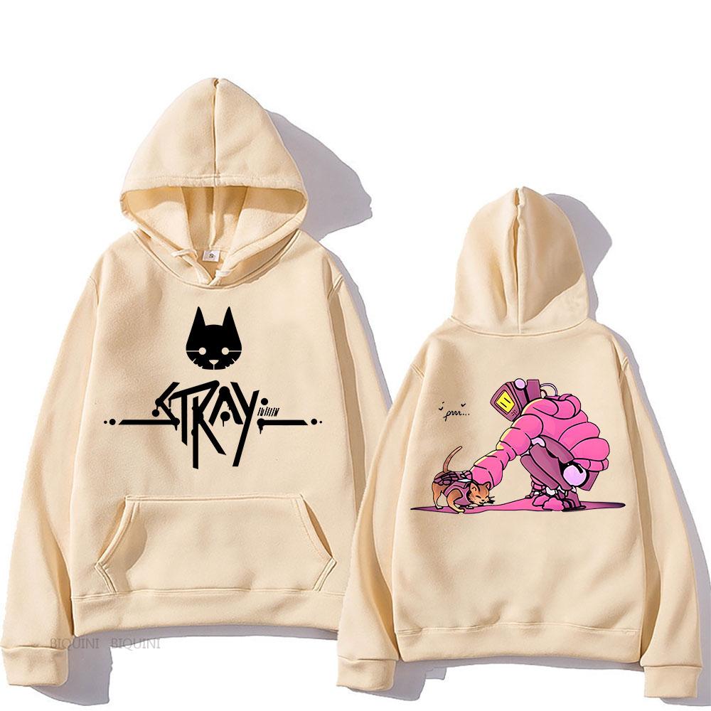 Cartoon Street Cat Hat Sweatshirt Comfortable Printed Men's Sweatshirt Harajuku Unisex Cartoon Hat Sweatshirt