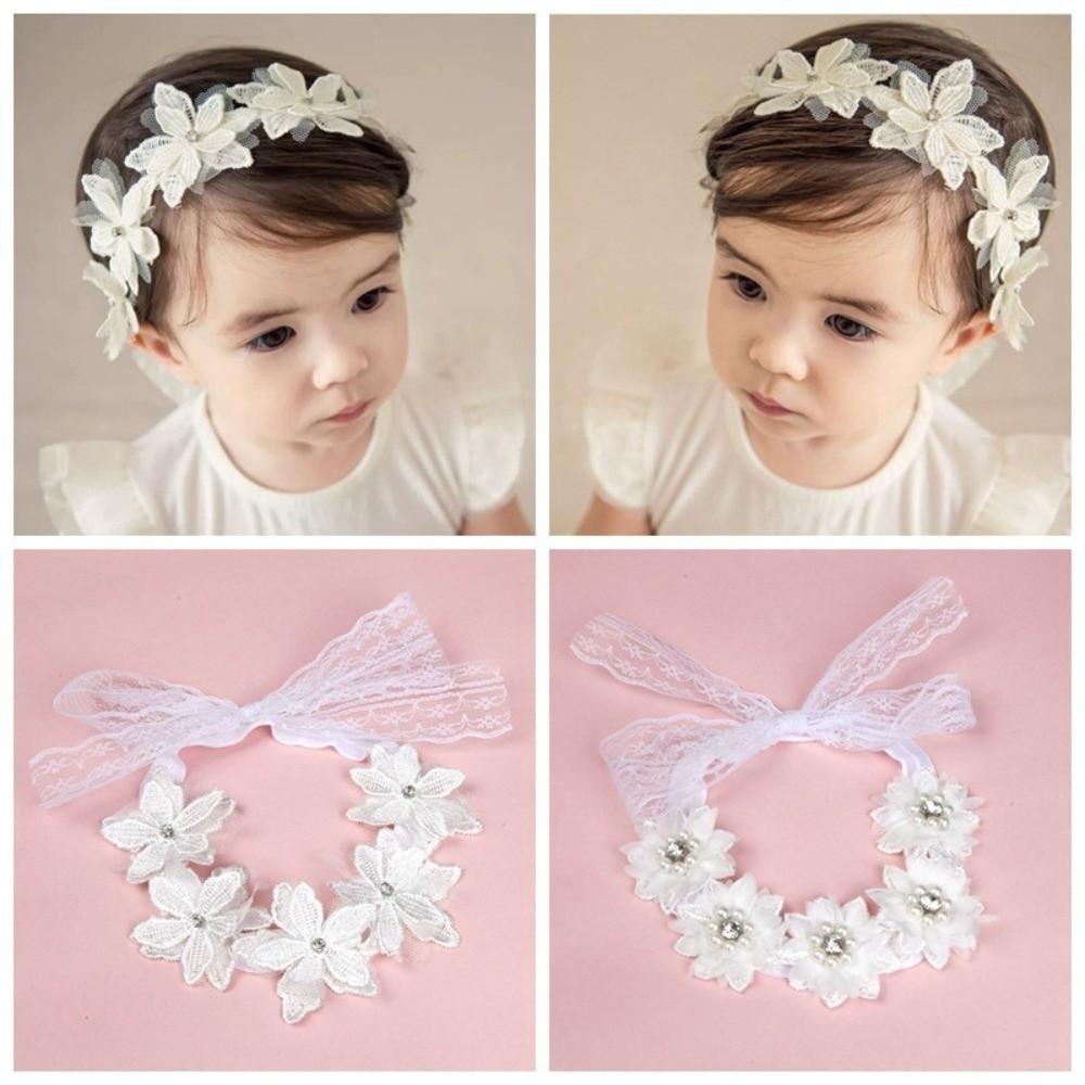 Schleifenform Baby-Stirnband Blumenmuster Kinder-Stirnbänder Niedliche Kleinkind-Haarbänder Baby-Haaraccessoires