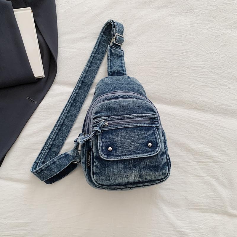 Denim Bag Women Chest Bag Crossbody Bag