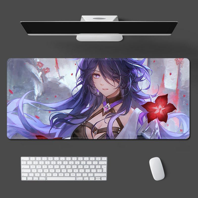 Acheron Mouse Pad XXL Honkai Star Rail Anime Desk Mat Cartoon Esports Game Office Locking Mouse Pads