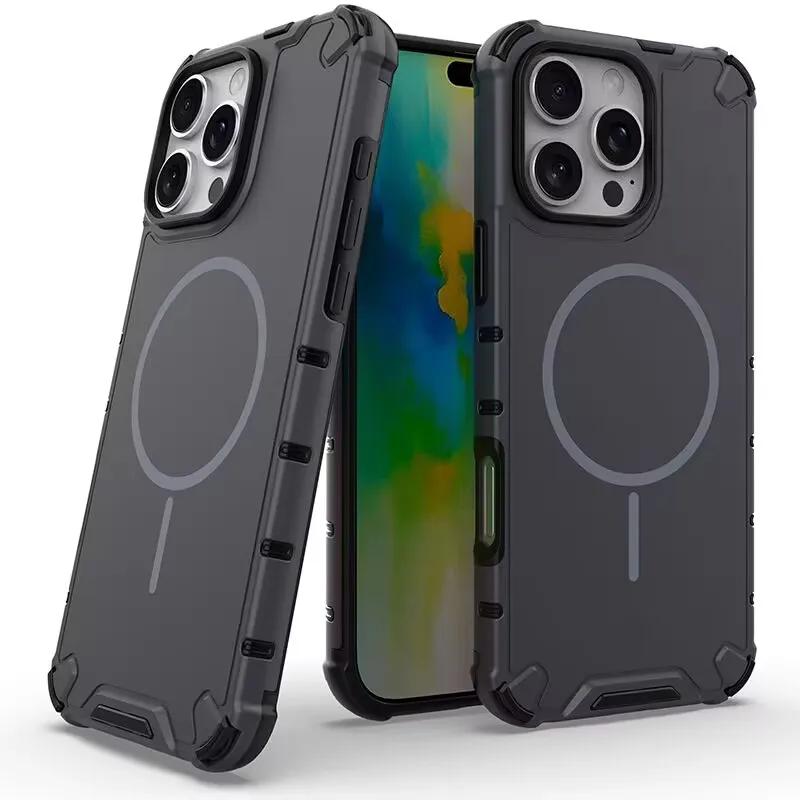 New  and Cool Magnetic Wireless Charge Anti Drop Armor Case for IPhone 16 15 14 13 12 11 Pro Max Plus For Magsafe Case