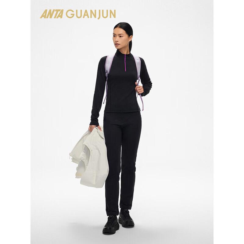 ANTA Women s Champion Wool Blend Half-Zip Long Sleeve Top S