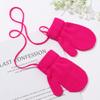 Fashion Cute Anti-lost Kids Gloves Knitted Mittens Sports Gloves Thick Warm