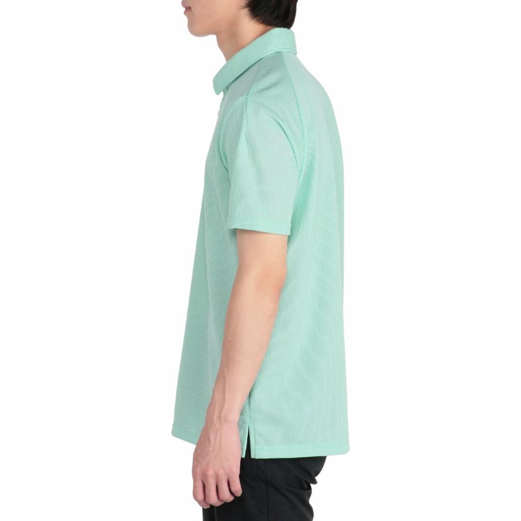 Mizuno Dry Aeroflow Collared Sustainable Golf Mint Green Men's Short-Sleeve Shirt, Moisture-Wicking, Quick-Drying, Shirt, (E2MAA017)