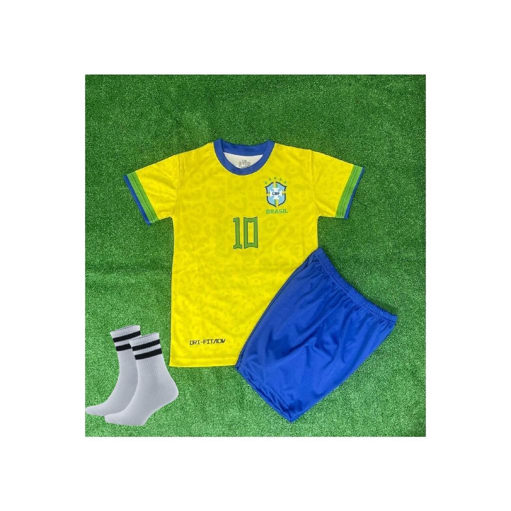 Brazil Neymar National Team Football Children's Jersey 4