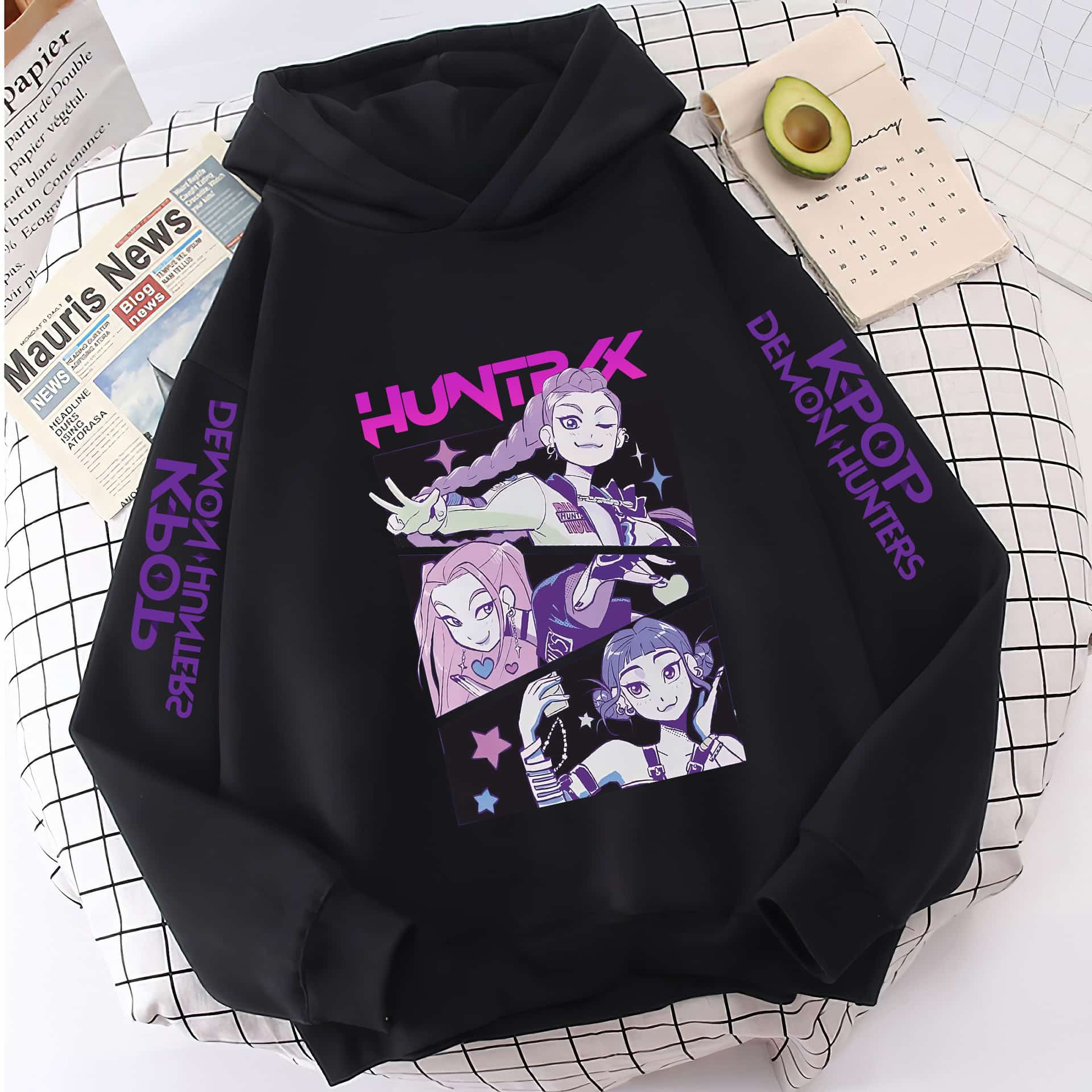 

Одежда для девочек Корейский KPop Охотник на демонов Мультяшный Для девочек Для мальчика Толстовка с капюшоном Теплая Детская Волна Мода Повседневные Топы Повседневный 9-10Y