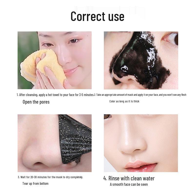 Jinniya Blackhead Removal & Cleansing Peel-Off Nose Strips Anti-Acne Mud Mask