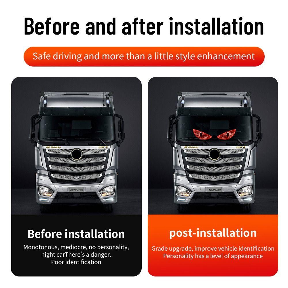 Flexible Dynamic Demon Eye Light USB LED Windshield Display Creative Atmosphere Lights  Car Decor