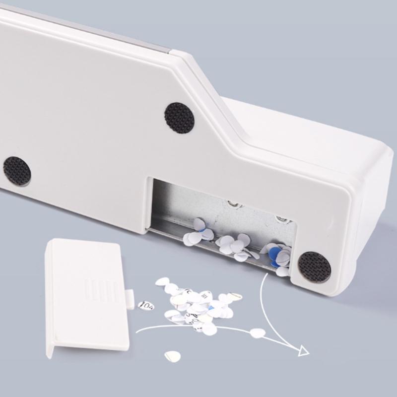 30 Holes Punchersliding Light Duty Paper Punch Portable Hand Hold Large Capacity 5 Sheets Round Hole Punch Paper Punch