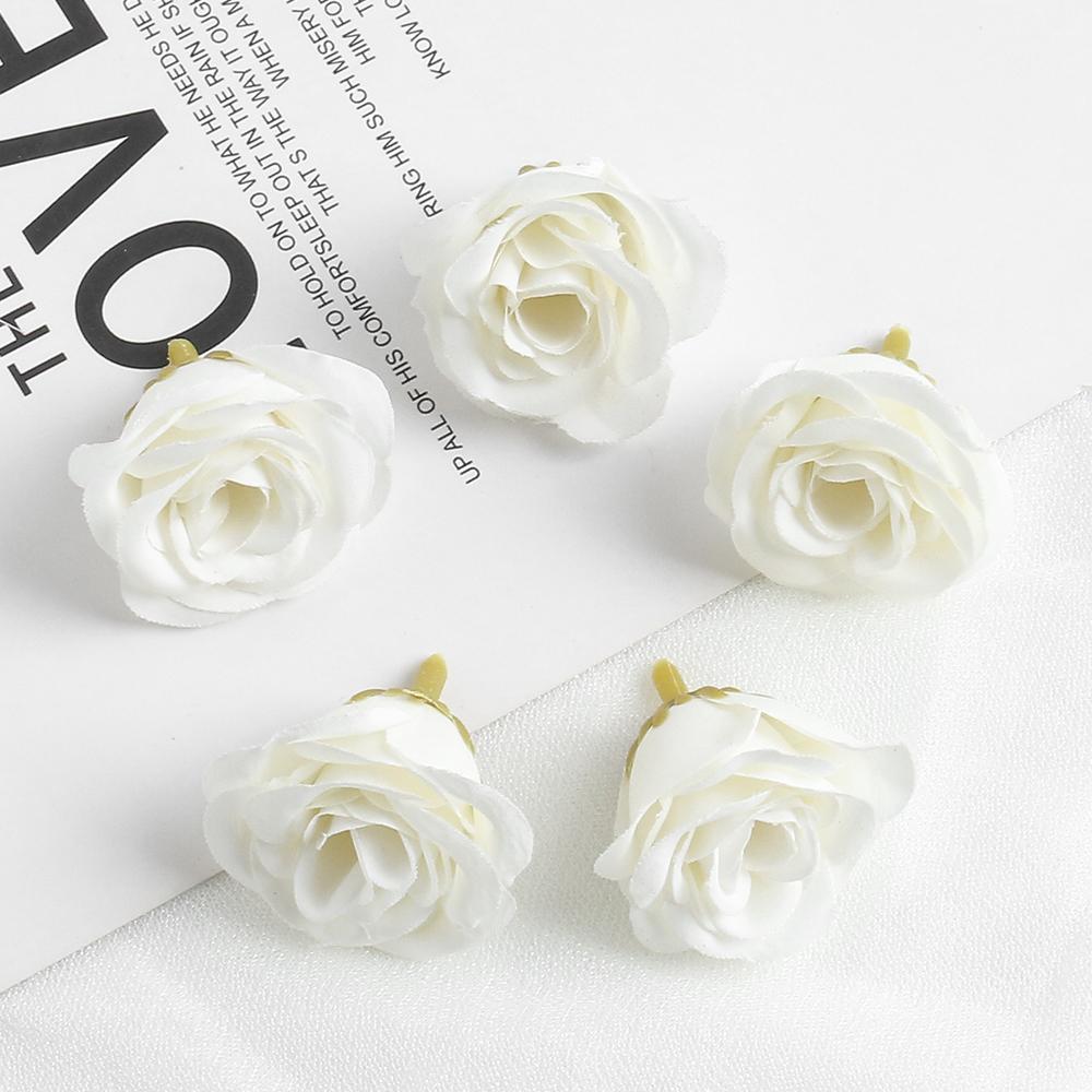 10 Stück Rose Künstliche Blumen 7CM Seide Gefälschte Blütenköpfe Für Heimdeko Hochzeit Hochzeitsdekoration DIY Handwerk Girlandenzubehör