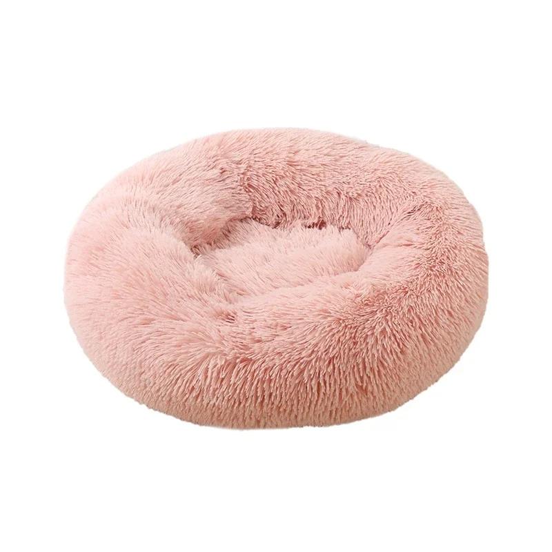 

Лежак-гнездо для кошки, круглый, мягкий, плюшевый, мохнатый коврик, собачий домик, коврики для будки, теплая корзина для питомца, подушка для дивана, зимние моющиеся принадлежности для кошек diameter 40cm розовый