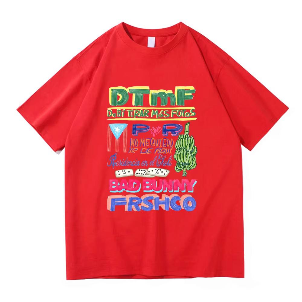 DTMF Residencia Tour TShirt Bad Bunny 2025-2026 Men/women Clothing Harajuku High Quality Tops for Lover Gifts Cotton TShirts
