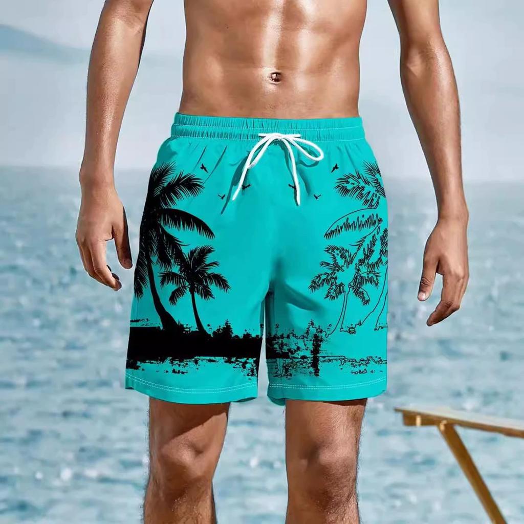 Drawstring, breathable and versatile men's 3D printed shorts are new