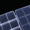 15-Compartment Clear Plastic Storage Box with Double Buckle for Beads, Nail Art, Tools, Jewelry, and Fishing Gear.