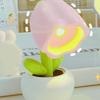 Flower Pot Night Light Small Potted Desk Lamp Adorable Plant Pot Ornament Cute Desktop Decoration