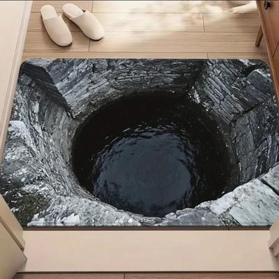Yousheng Floor Mat 3D Optical Illusion Realistic Hole Effect Door Mat Interactive Pet Toy Mat Living Room Hallway Entryway Decoration