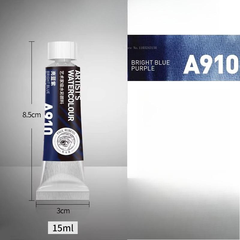 

AB Series Rubens Master Grade Single Tube 15ml Water Color Painting Art Supplies Hand Drawn Illustration Sketch Portable Pigment (as the picture,15ml-Pipe)