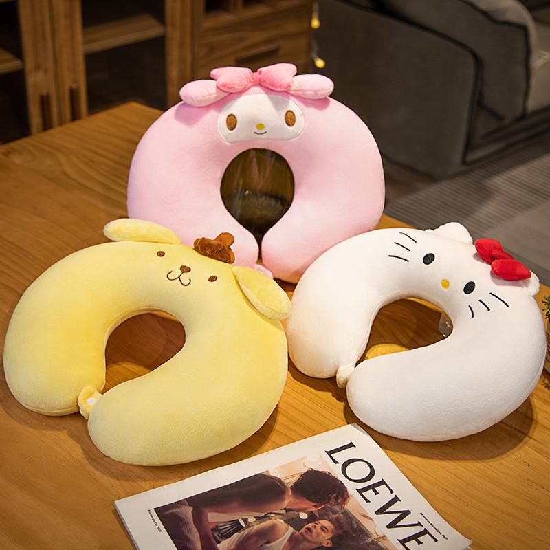 Melody U Shaped Neck Pillow With Plush Fabric For Travel And Office Use