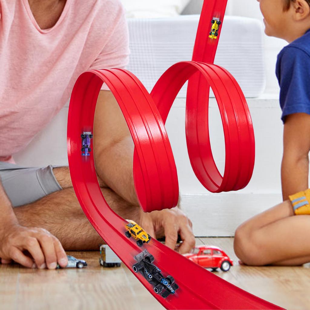 Anti-gravity soft track racing car, double-track inertia sliding track car toy suitable for kid aged four to six