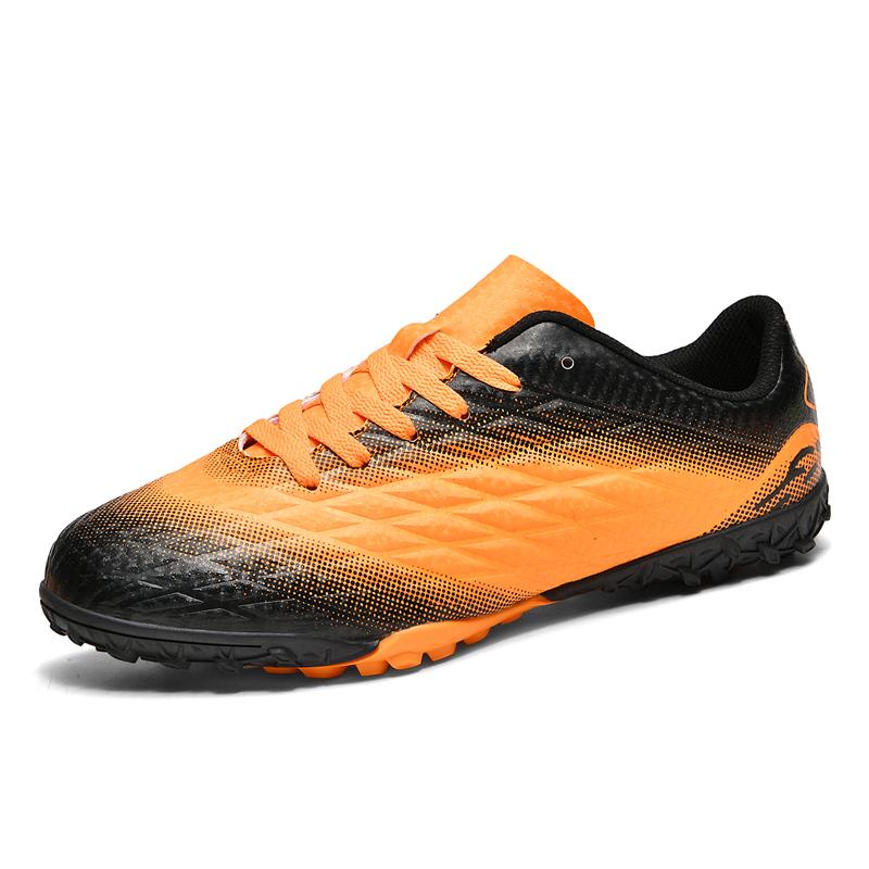 Mens Soccer Lightweight Shoes  New High Top TF Artificial Turf Student Youth Training Competition Football Shoes for Man