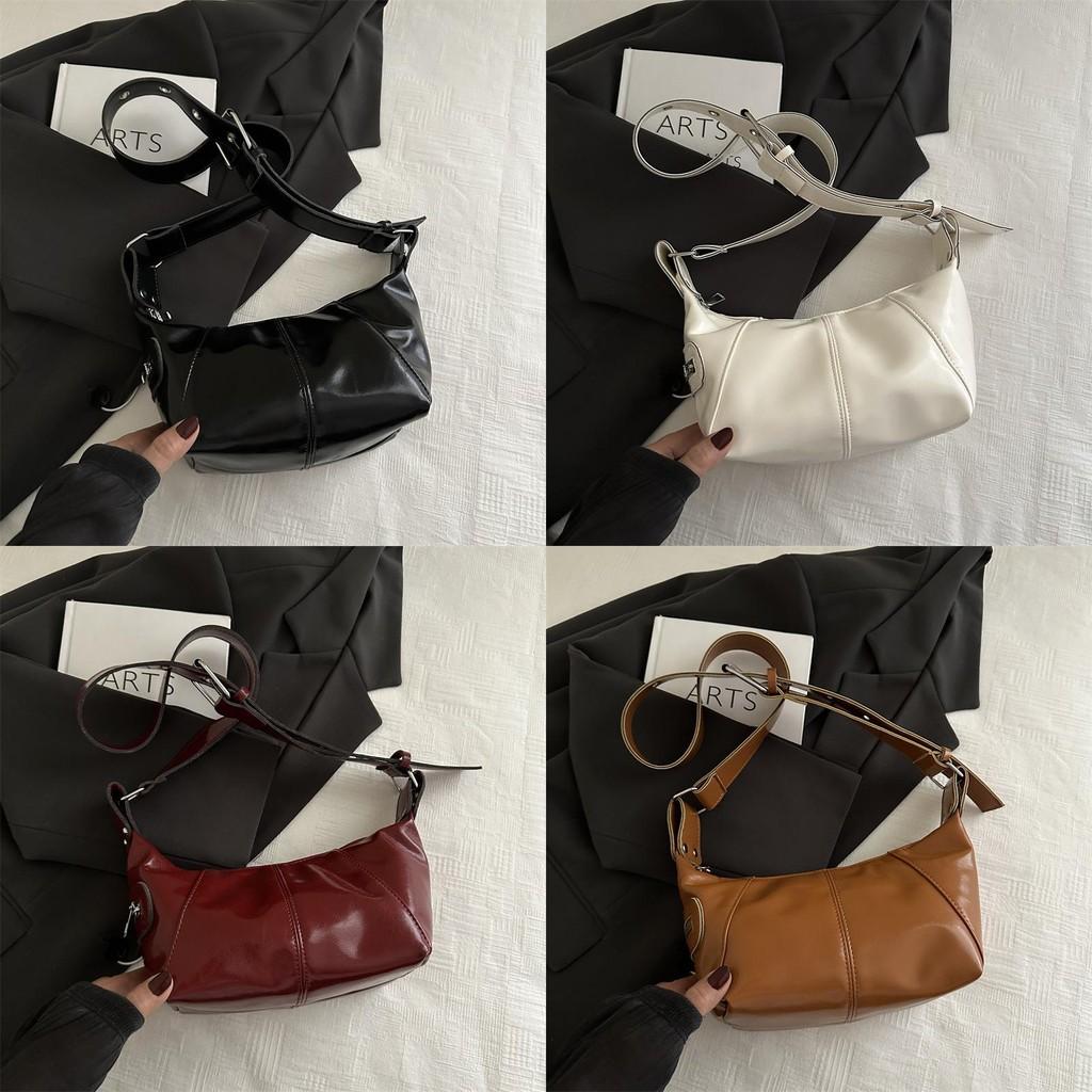 Pu Water Dumpling Shape Crossbody Bag For Women With Zipper Closure And Mobile Pocket