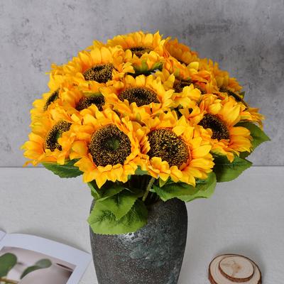 1/3 Stück Sonnenblumen Künstliche Blumen Blumen 45CM Fake Blumen für Heimdeko Garten Hochzeitsdekoration DIY Bastelgeschenke Zubehör