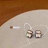 Sweet Cartoon Cute Bear Stud Earrings Female Tide Temperament Niche Design Sense Versatile Earrings