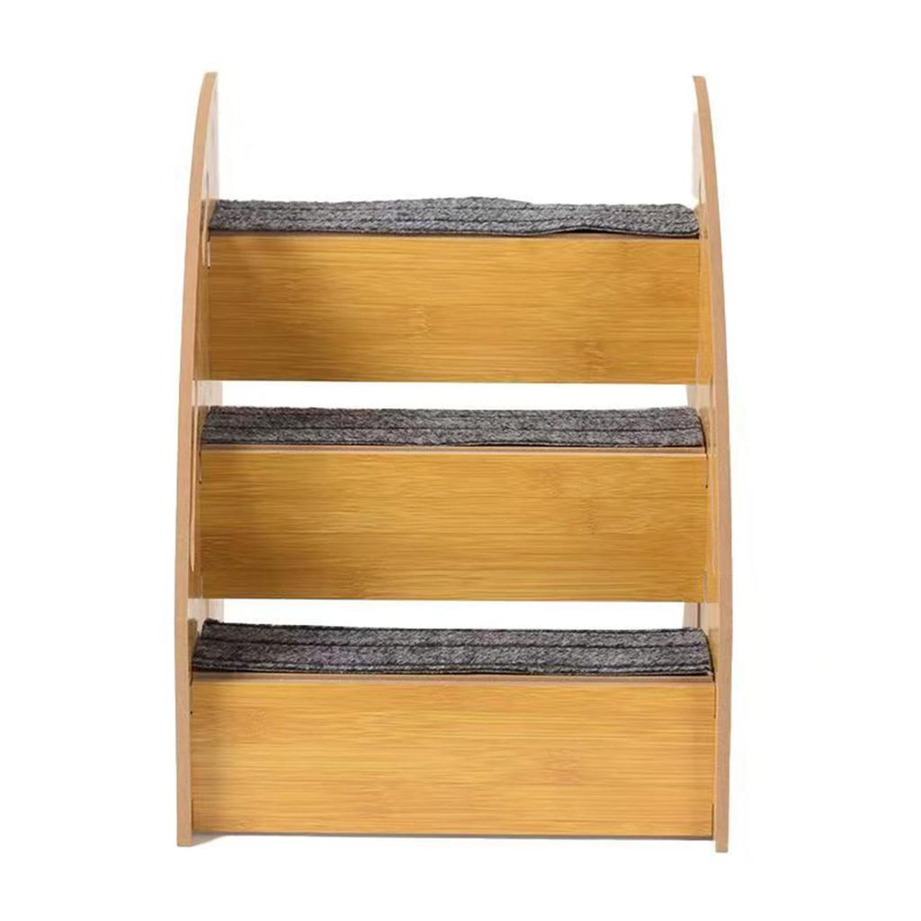 Dog Stair Pet Climbing Steps Wood Comfortable Wear Resistant Pet Stairs for Indoor Bed Couch Sofa Small Dogs and Cats