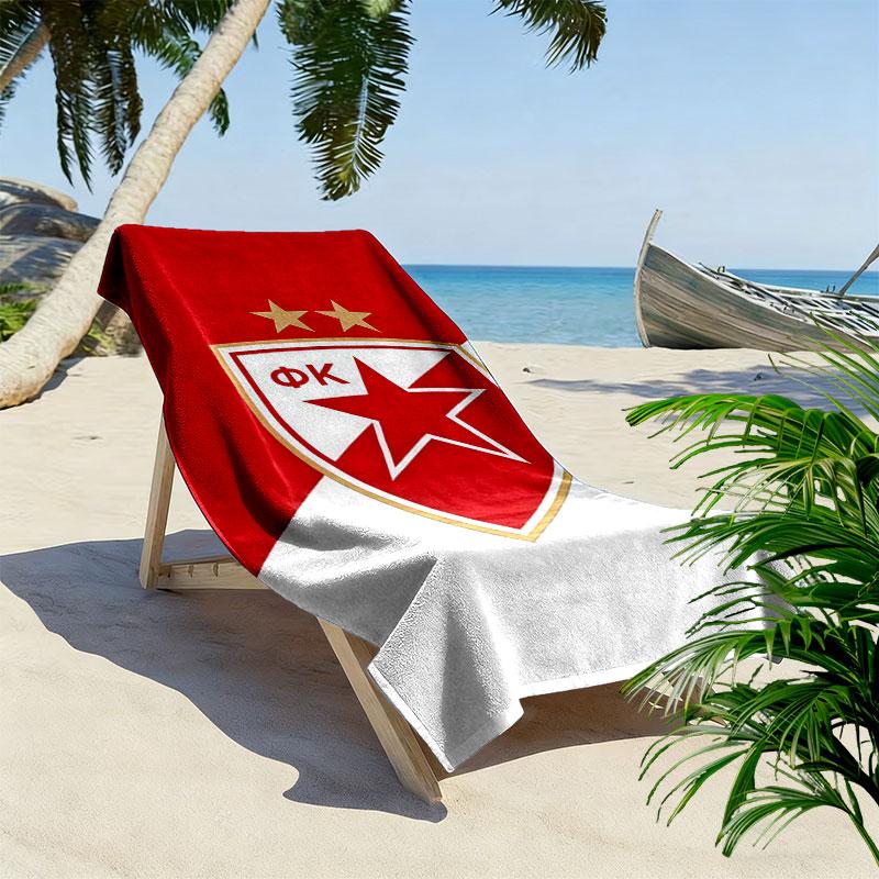 Crvena zvezda Print Beach Towel, Large Soft Quick Dry Towel for Beach Camping Swimming