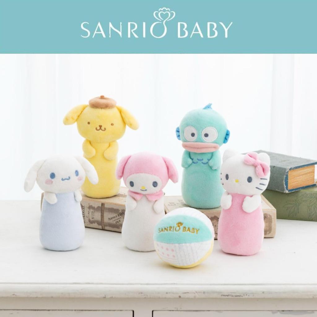 Sanrio Baby Washable Bowling Toy with Sanrio Hello My and Baby Baby Shower 345652 Characters Kitty, Melody, Cinnamoroll, Pompompurin, Hangyodon. Toy,