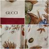 Used GUCCI Large Silk Scarf Botanical Print Autumn Old Gucci