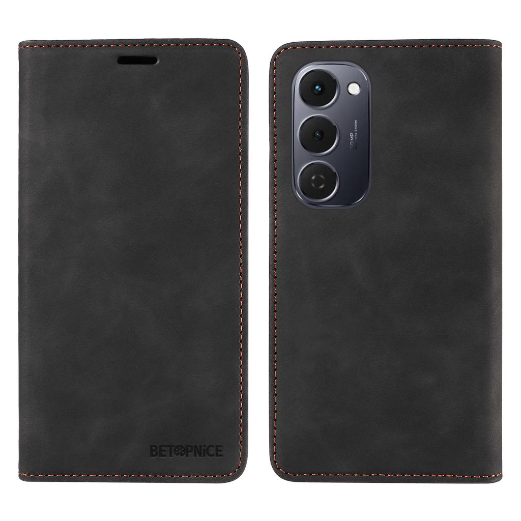 For TECNO Spark 40 Pro+ 4G Case BETOPNICE Magnetic Closure RFID Blocking Wallet Stand Leather Phone Cover