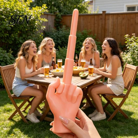 Durable Middle Finger Toy 1/2Pcs 3-Stage Telescopic Toy, 3D Printed Hand Prank Prop, Realistic Retractable for Stress Relief Funny