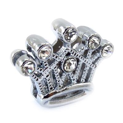[C6374] - 'Lily Art' White Crystal Crown Mesh