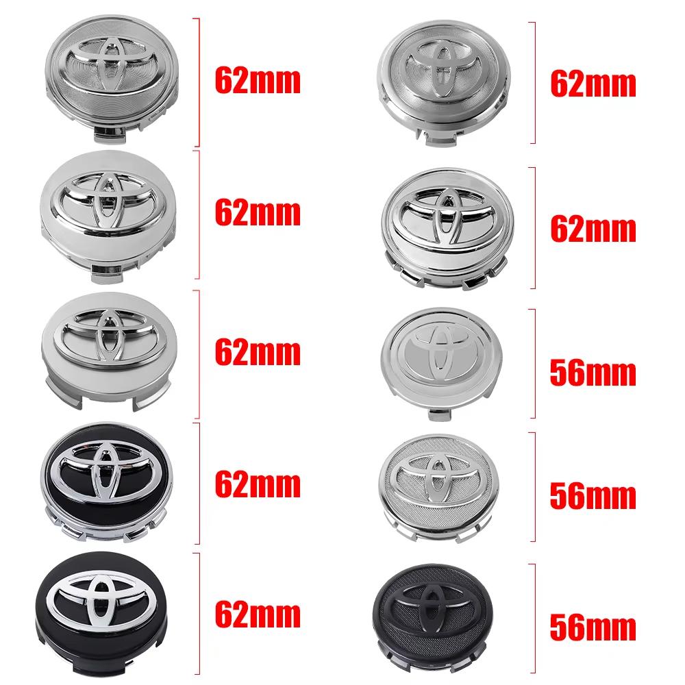 Toyota 2026 Nowe Kołpaki 4 szt. 56 mm 62 mm Nakładka na Środek Koła Samochodowego Toyota Prius Avensis Rav4 Land Cruiser Aur Naklejka Samochodowa