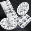 1pcs Aluminum Color Palette 6 Hole Square Circular Children's Painting Color Palette Watercolor Acrylic Pigment Palette