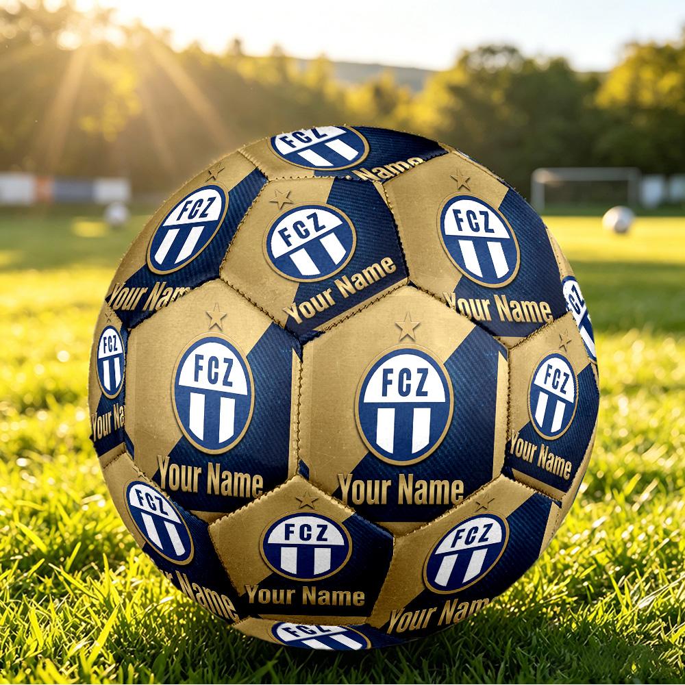 Personalized Size 5 Football FC Zürich Pattern Outdoor Game Sports Ball Gift