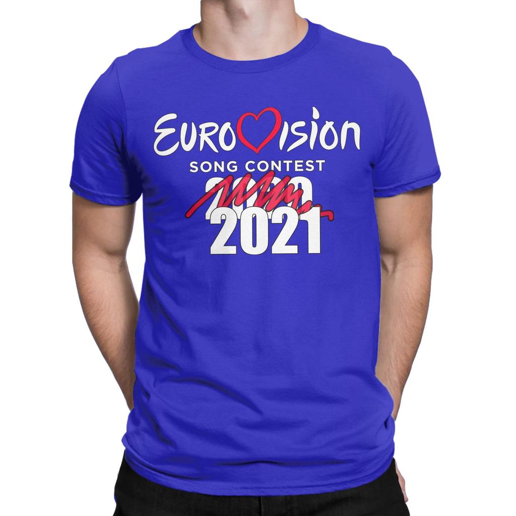Eurovision Song Contest T-Shirt Men  Casual 100% Cotton Tee Shirt Round Collar Short Sleeve T Shirt Printed Clothing