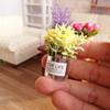 1:12 mini kvetov v kvetináčoch Domček pre bábiky Miniatúrne kvety Rozprávková záhradná ozdoba Domček pre bábiky Dekorácia Bonsai Hračka pre deti