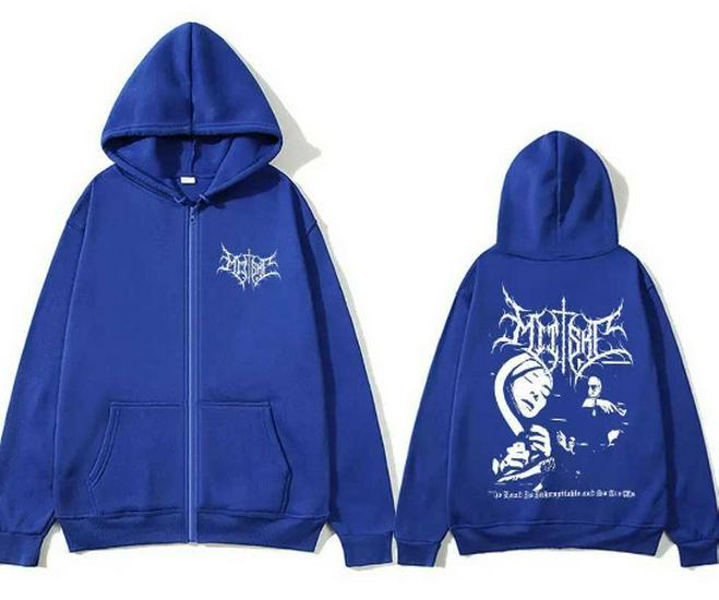 

Женская толстовка с капюшоном на молнии большого размера в стиле Y2K Харадзюку 2025 с принтом девушки L