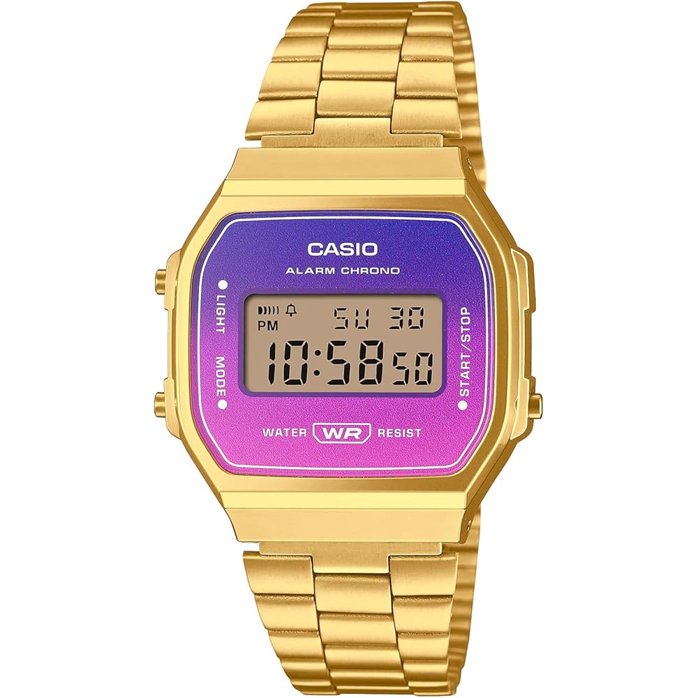 Casio Vintage Series A168WERG-2A Digital Watch Gradient Color Gold Unisex Kids