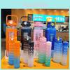 Large Capacity Plastic Water Cup Set With Straws For Outdoor Sports And Travel