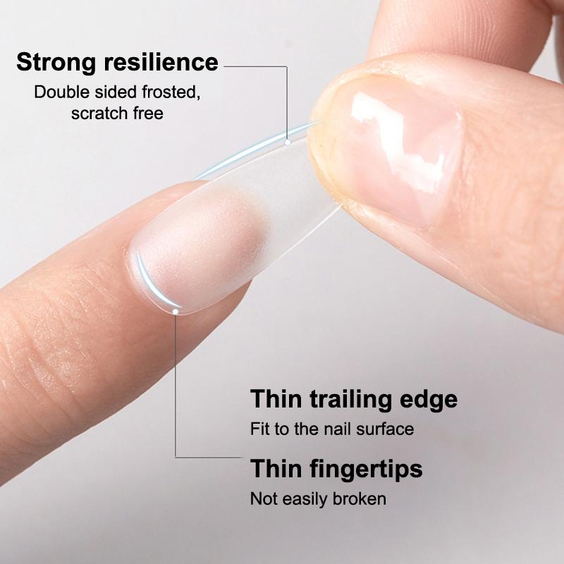 100Pcs/Box False Nails Press On Nails Coffin Artificial Nails Clear Fake Nail Tips For Extension Manicure Tool